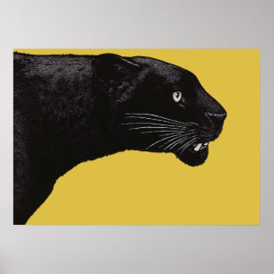 Poster Pantera Negra por Toshi Yoshida