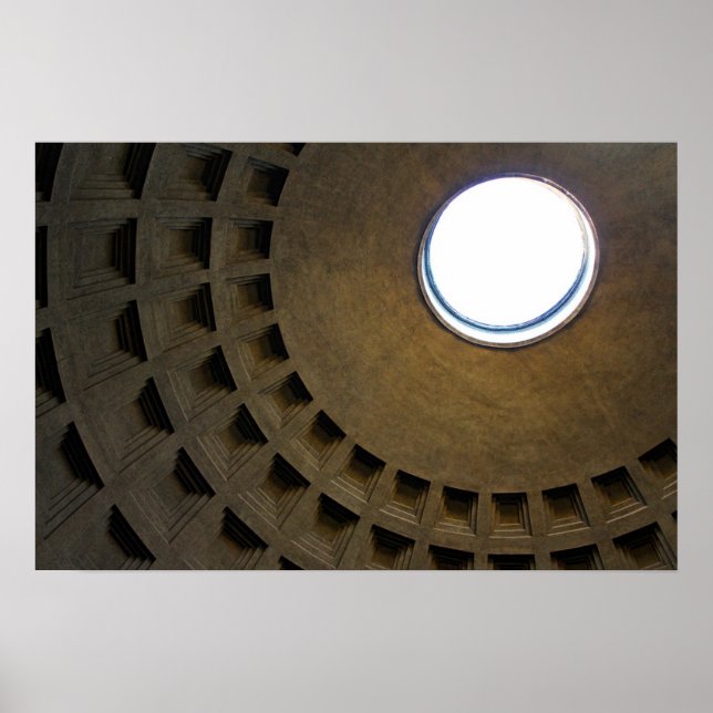 Poster Pantheon Roof em Roma, Itália (Frente)