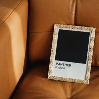 Pôster Panther Movie Black - Borda branca