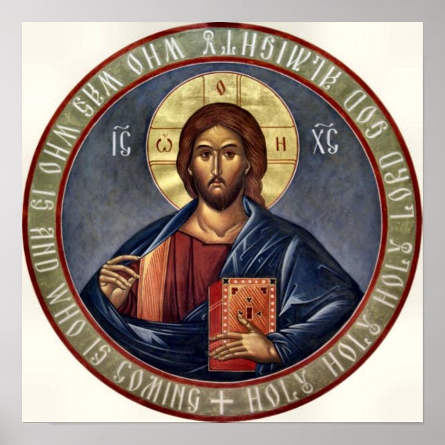 Poster Pantocrator Senhor de Todos os Cristos Ortodoxos (Frente)