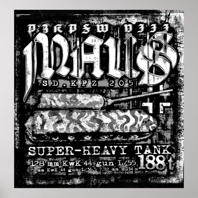 Poster Panzer VIII Maus (Frente)