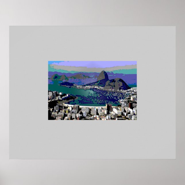 Poster Pão de Açúcar Decorativo para paredes (Frente)