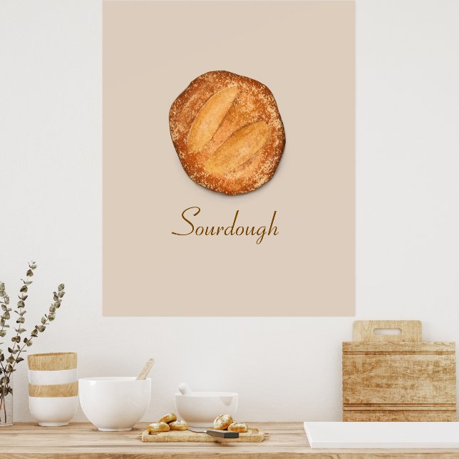 Poster Pão de Fermento Natural (Cozinha)
