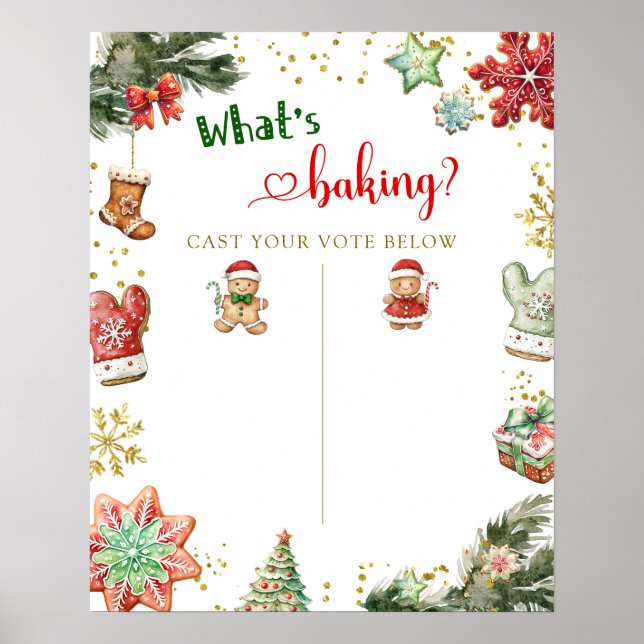 Poster Pão de inverno Sexo Revelar Sinal de Conselho de V (Frente)