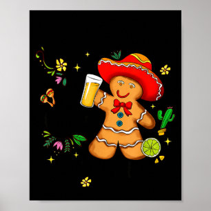 Poster Pão de Mel Mexicano Natal Arriba Abajo Al Centro