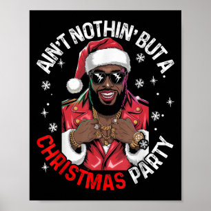 Poster Pão de Natal do Papai Noel Negro-Africano
