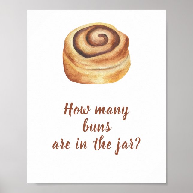 Poster Pão doce de canela - Adivinhe quantos pães (Frente)