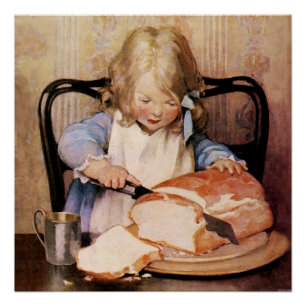 Pôster Pão fresco de Jessie Willcox Smith