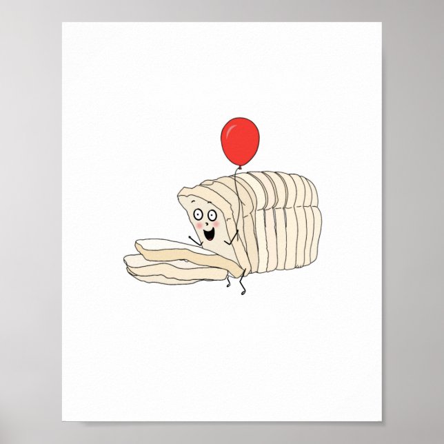 Poster Pão, tema pão fatiado (Frente)