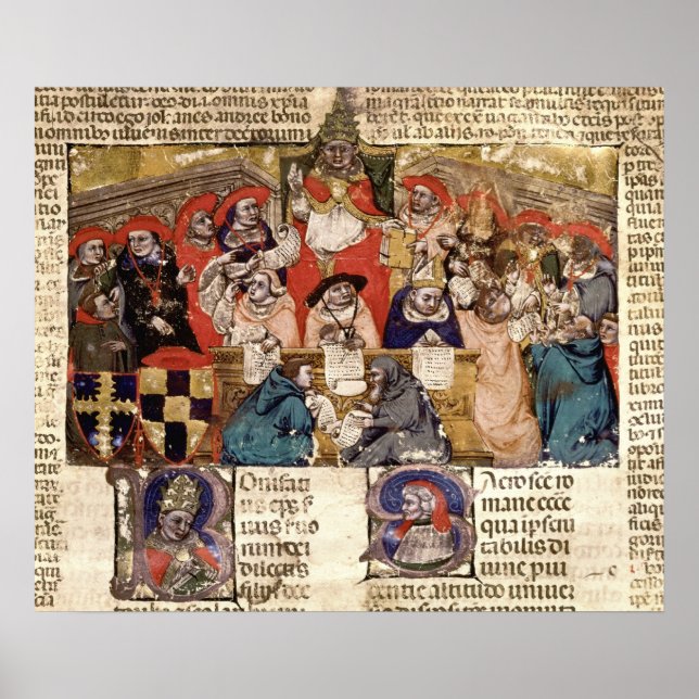 Pôster Papa Boniface VIII a presidir a um (Frente)