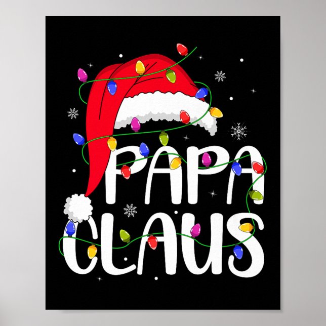 Poster Papa Claus Christmas Family Matching Dad Daddy Xma (Frente)