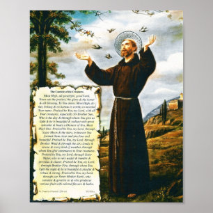 Pôster Papa Francis Canticle das criaturas St Francis