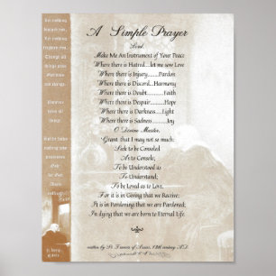 Pôster PAPA FRANCIS= ST FRANCIS PRAYER= SIMPLES St Teresa