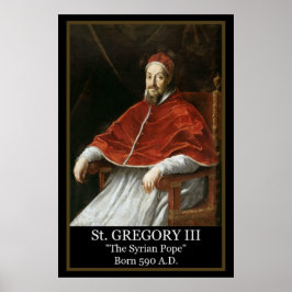 Poster Papa Gregório III "O Papa Sírio"  Cartaz