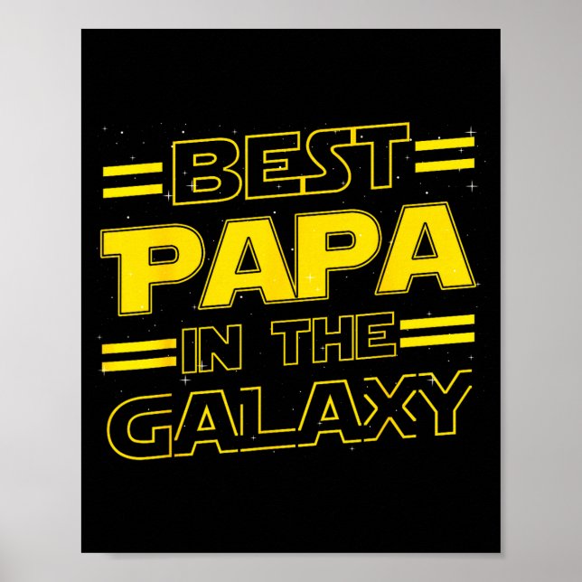 Poster Papa In The Galaxy Funny Fathers Day Gift For Men  (Frente)