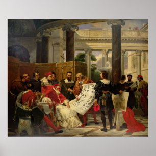 Pôster Papa Julius II Bramante pedindo