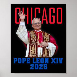 Poster Papa Leão Xiv 2025 - Primeiro Papa Americano de Ch