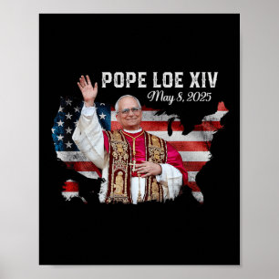 Poster Papa Leão Xiv 8 de maio de 2025 Bandeira da Améric