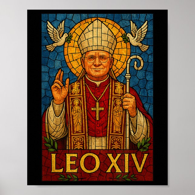 Poster Papa Leão Xiv - Católico católico divino de arte m (Frente)