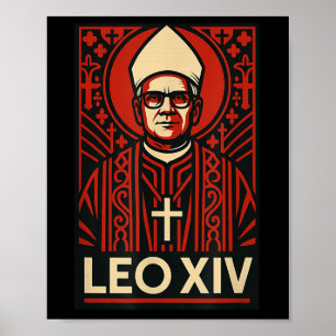 Poster Papa Leão Xiv - Design Cristão Catão-Gráfico Negri