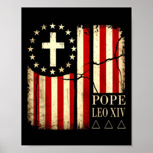 Poster Papa Leão Xiv Igreja Católica Fé Cristã Papa