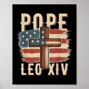 Poster Papa Leão Xiv Igreja Católica Fé Cristã Papa