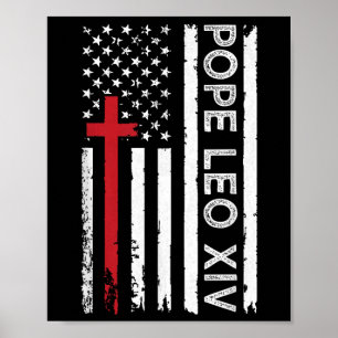 Poster Papa Leão Xiv Igreja Católica Fé Cristã Papa