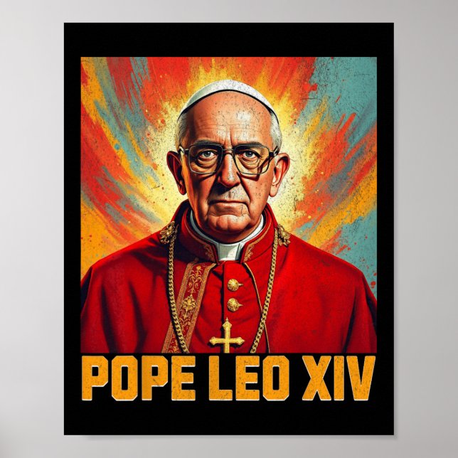 Poster Papa Leão Xiv - Novo Papa Leo Xiv 1 (Frente)