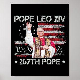 Poster Papa Leão Xiv - Papa Deus abençoe Leo Xiv 267º Pap