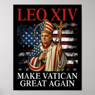 Poster Papa Leo Xiv Faça Excelente Vaticano Novamente Chu