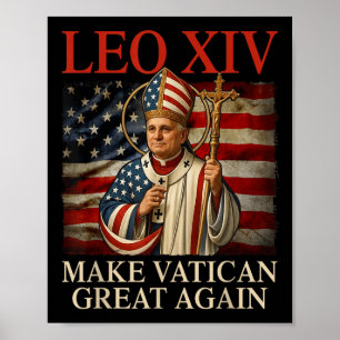 Poster Papa Leo Xiv Faça Excelente Vaticano Novamente Chu