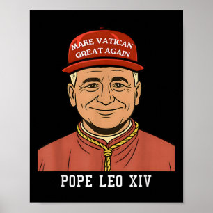 Poster Papa Leo Xiv Faça Excelente Vaticano Novamente Cri