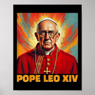 Poster Papa Leo Xiv Novo Papa Americano 2025 Engraçado