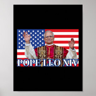 Poster Papa Leo Xiv Novo Papa Primeiro Papa Pavilhão Amer