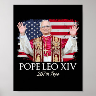 Poster Papa Leo Xiv Robert Francis Impede Primeiro Americ