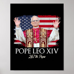 Poster Papa Leo Xiv Robert Francis Impede Primeiro Americ