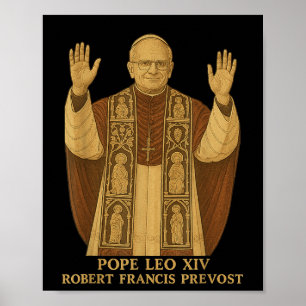 Poster Papa Leo Xiv Robert Francis Prevenir Papa 2025