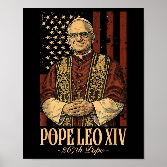 Poster Papa Leo Xiv Robert Francis Prevost (Frente)