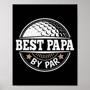 Poster Papa Por Par Vintage Jogador de Golfe Pai Pais Pai