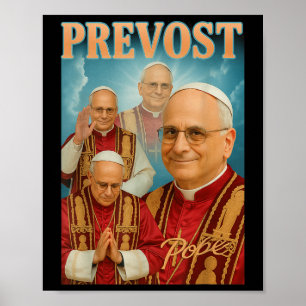 Poster Papa Prevenir Camisa Católica Cristã Papa Leo Xiv
