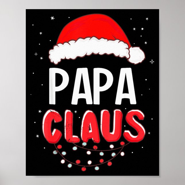 Poster Papa Santa Claus Christmas Matching Costume  (Frente)