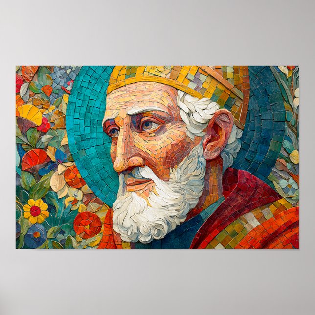 Poster Papa Santo Damasus I: Pastor de Palavras Sagradas (Frente)