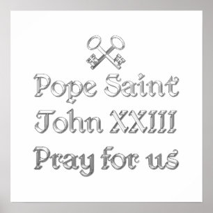 Poster Papa Santo John XXIII Reze para nós