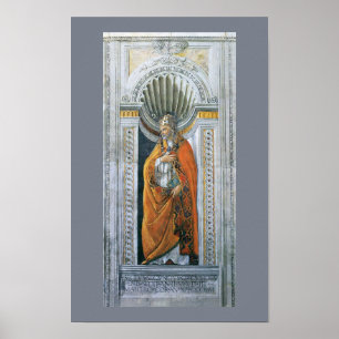 Pôster Papa São Sixto II por Sandro Botticelli