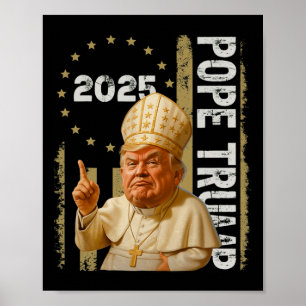 Poster Papa Trump Engraçado Trump Vaticano Cristão Retro
