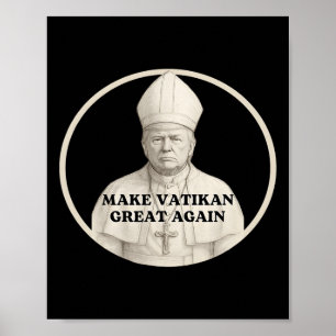 Poster Papa Trump Engraçado Trump Vaticano Cristão Retro