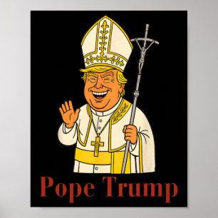 Poster Papa Trump Engraçado Trump Vaticano Cristão Retro