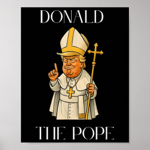 Poster Papa Trump Engraçado Trump Vaticano Cristão Retro
