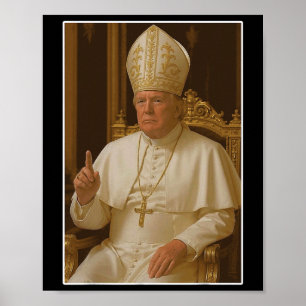 Poster Papa Trump Igreja Vaticano Papa Trump Engraçado Cr