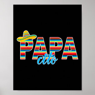Poster Papacito Serape Mexicano Sombrero Cinco De Mayo